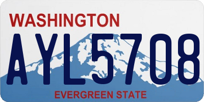 WA license plate AYL5708