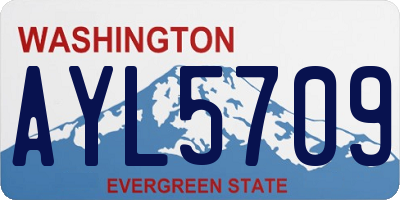 WA license plate AYL5709