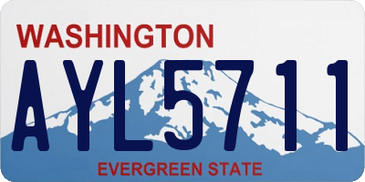 WA license plate AYL5711
