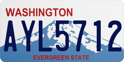 WA license plate AYL5712