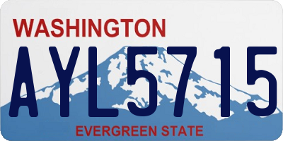WA license plate AYL5715