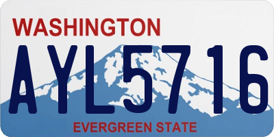 WA license plate AYL5716