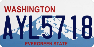 WA license plate AYL5718