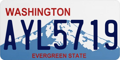WA license plate AYL5719