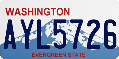 WA license plate AYL5726