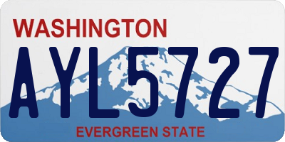 WA license plate AYL5727