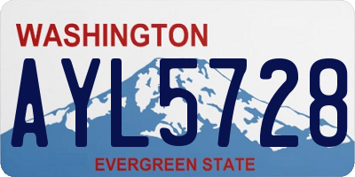 WA license plate AYL5728