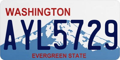 WA license plate AYL5729