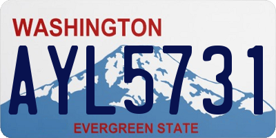 WA license plate AYL5731
