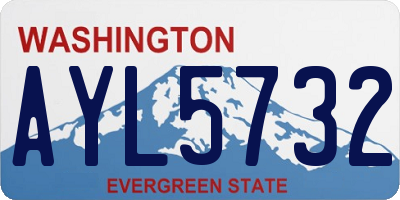 WA license plate AYL5732