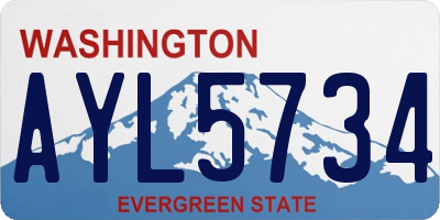 WA license plate AYL5734