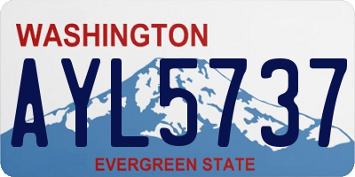 WA license plate AYL5737