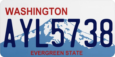 WA license plate AYL5738