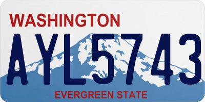 WA license plate AYL5743