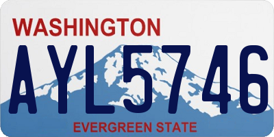 WA license plate AYL5746