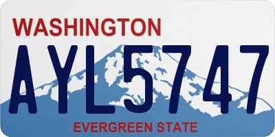 WA license plate AYL5747