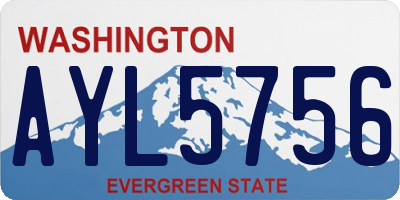 WA license plate AYL5756