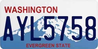 WA license plate AYL5758