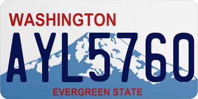 WA license plate AYL5760