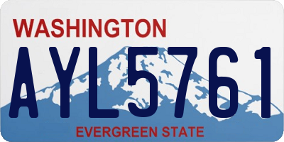 WA license plate AYL5761