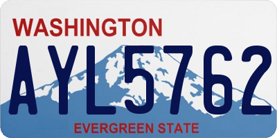 WA license plate AYL5762
