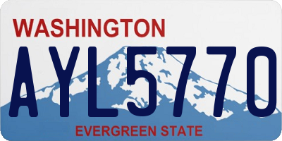 WA license plate AYL5770