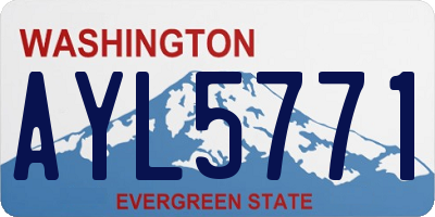 WA license plate AYL5771