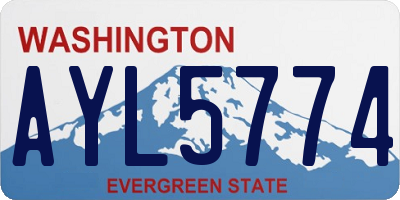 WA license plate AYL5774