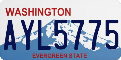 WA license plate AYL5775