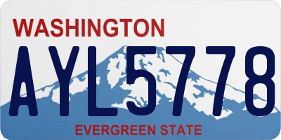 WA license plate AYL5778