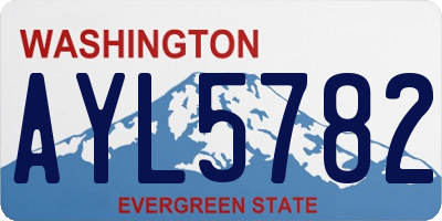 WA license plate AYL5782