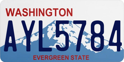 WA license plate AYL5784