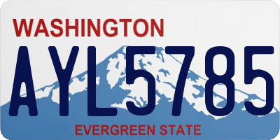 WA license plate AYL5785