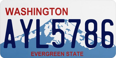 WA license plate AYL5786
