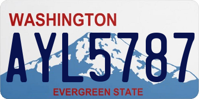 WA license plate AYL5787