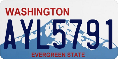 WA license plate AYL5791