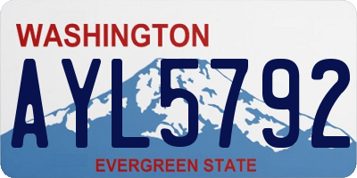 WA license plate AYL5792