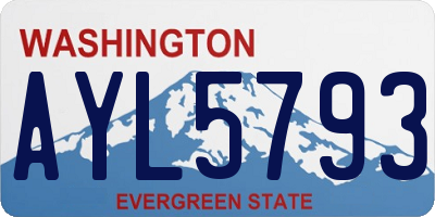 WA license plate AYL5793