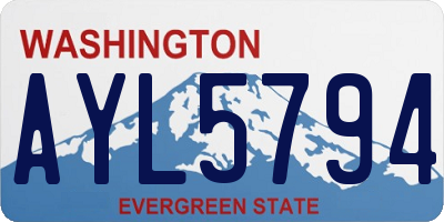WA license plate AYL5794