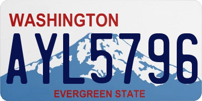 WA license plate AYL5796