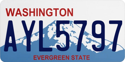 WA license plate AYL5797