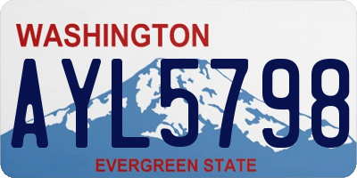 WA license plate AYL5798