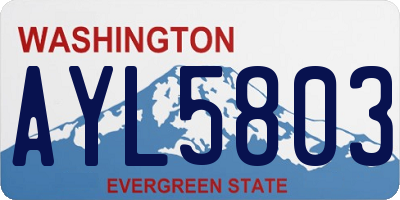 WA license plate AYL5803