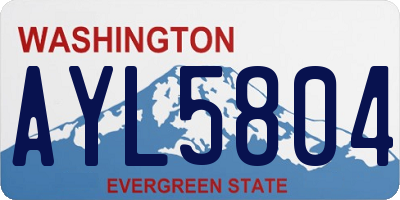 WA license plate AYL5804