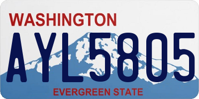 WA license plate AYL5805