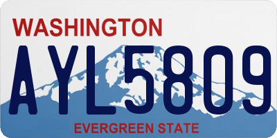 WA license plate AYL5809