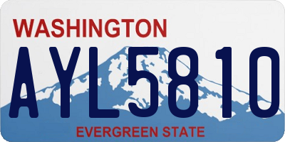 WA license plate AYL5810