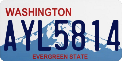 WA license plate AYL5814