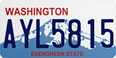 WA license plate AYL5815