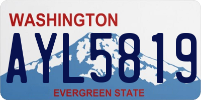 WA license plate AYL5819